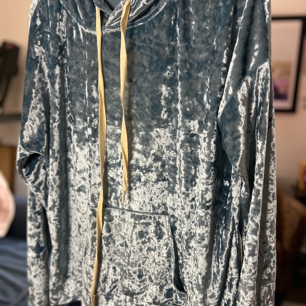 Crushed Velvet Hoodie by POL